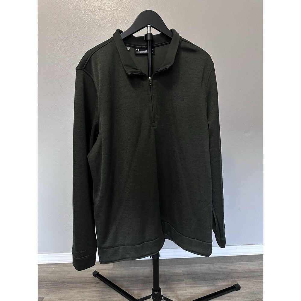 Under Armour ColdGear Golf Men's XL Green 1/4 Zip Pullover Long Sleeve